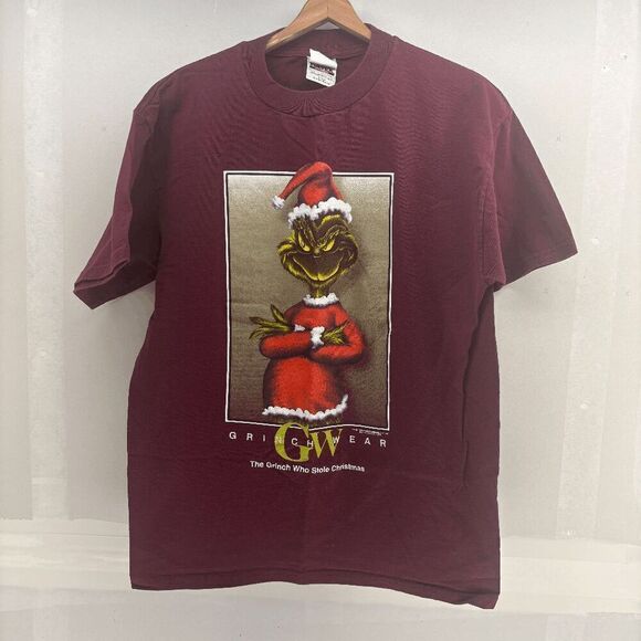 Vintage Dr Seuss Grinch Wear T Shirt Adult L 1997 The Grinch Graphic USA 90s EUC - Picture 2 of 5